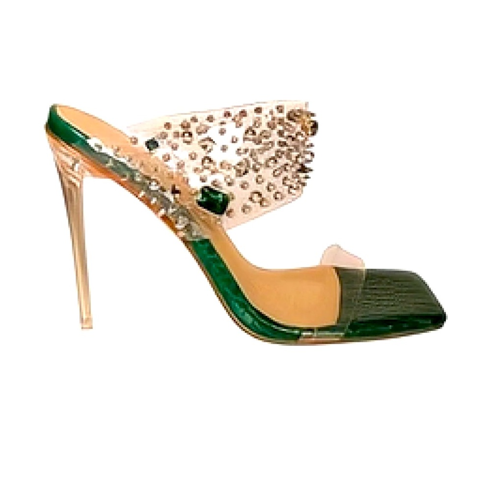Azalea Wang - MYA-GREEN STILETTO SANDAL